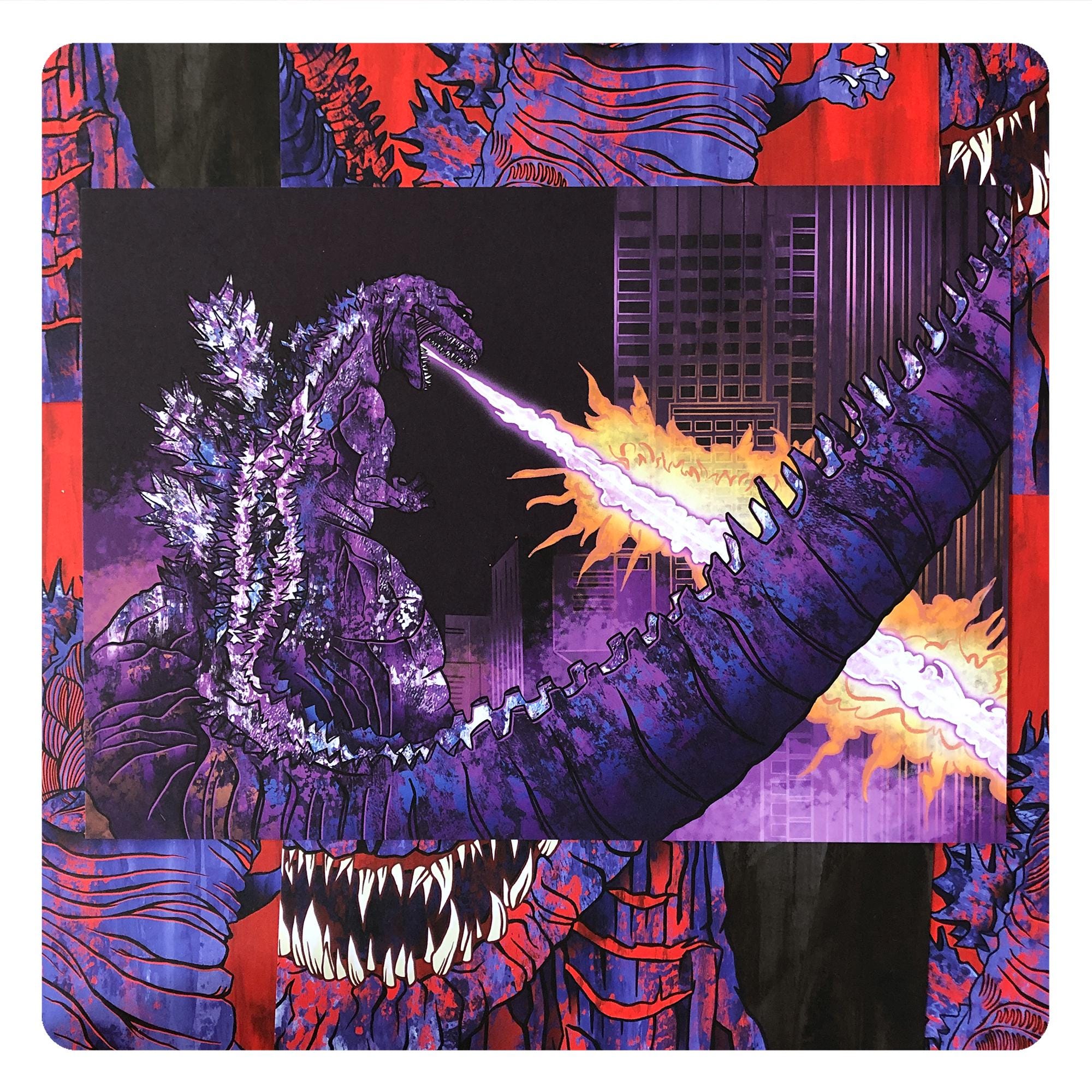 Godzilla - Inspired A4 Print - ATOMIC BREATH! / Shin