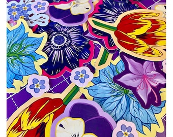 Flowers vinyl sticker pack / garden flowers / nature sticker pack / laptop stickers / decor stickers
