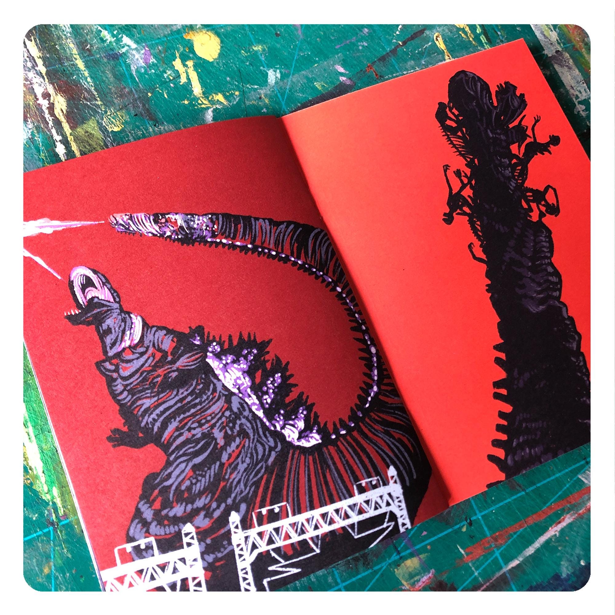 Shin Godzilla Sketchbook Zine - a Tribute to Shin Godzilla