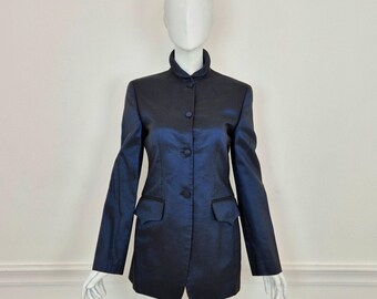 Romeo Gigli | Chaqueta azul iridiscente 1992