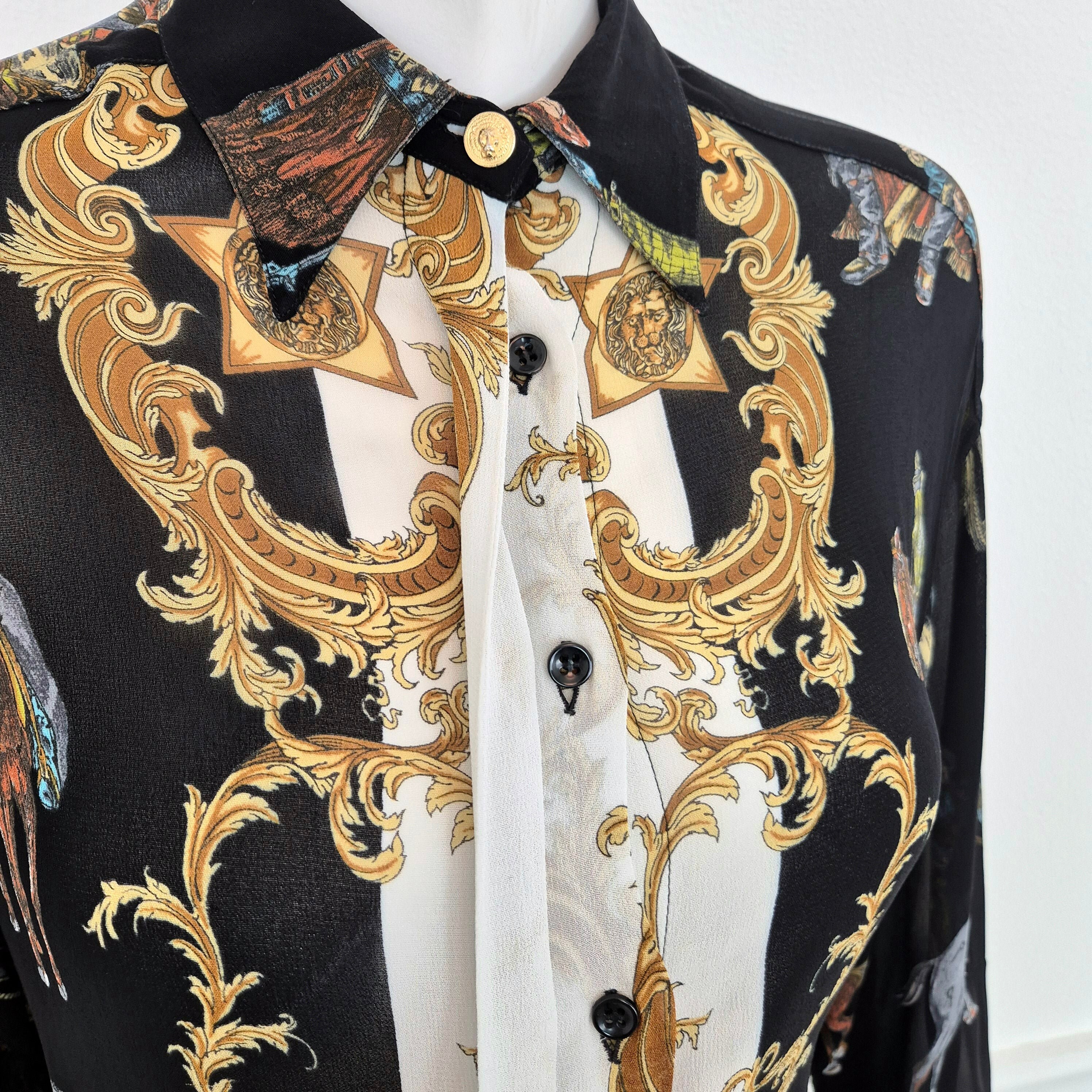 Versus Gianni Versace | Sheer Shirt With Print - Etsy