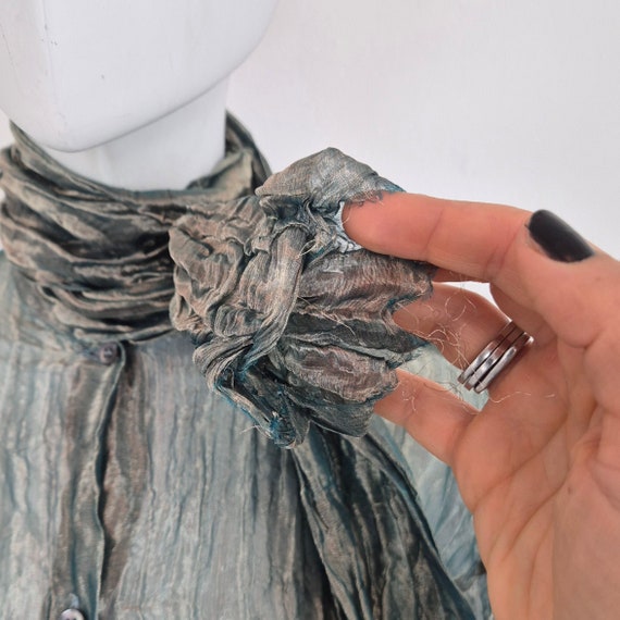 Romeo Gigli | Metallic Silk Shirt - Etsy
