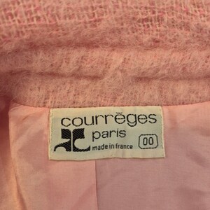 Courreges | Vintage pink wool and leather duffle coat image 9