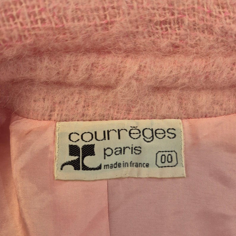 Courreges | Vintage pink wool and leather duffle coat image 9