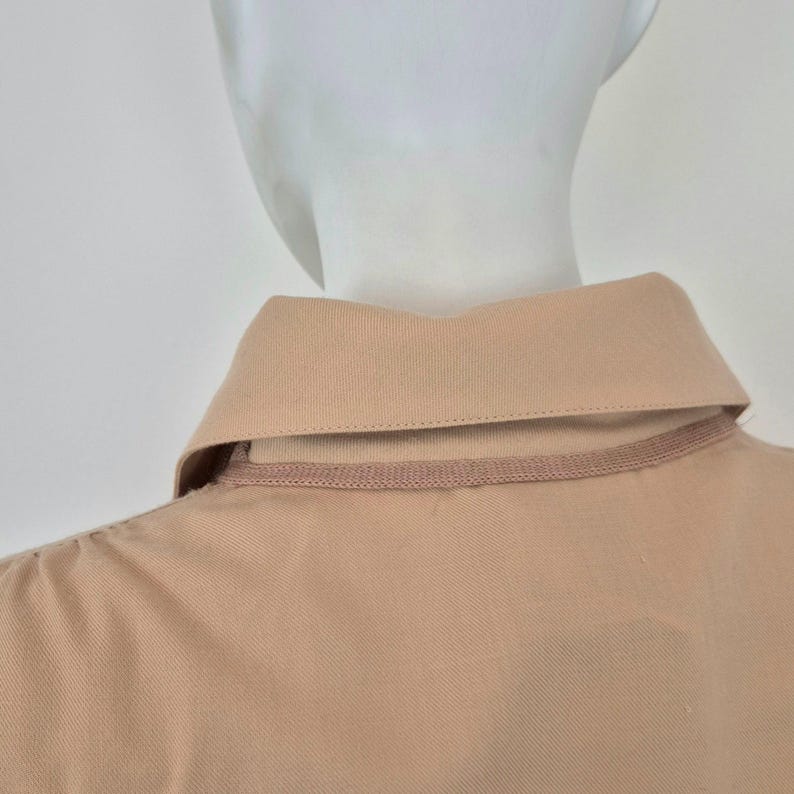 Courreges | Vintage beige wool double-collar shirt image 7