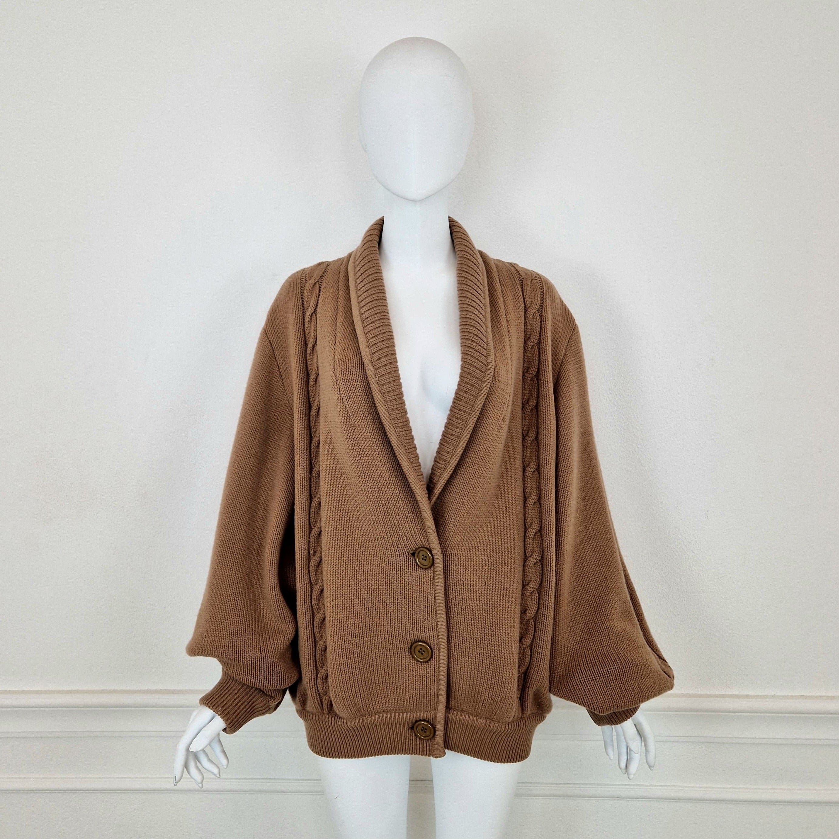 Cardigan Valentino Femme - Taille IT40/US4, Gris-os, Manches Longues, Occasion Bon état