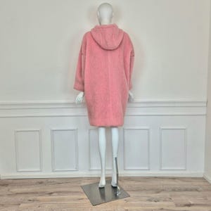 Courreges | Vintage pink wool and leather duffle coat image 7