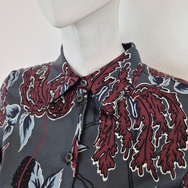 Prada Floral Print Silk Shirt Etsy