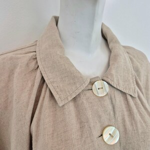 Free People | Abrigo largo beige con botones de nácar imagen 8
