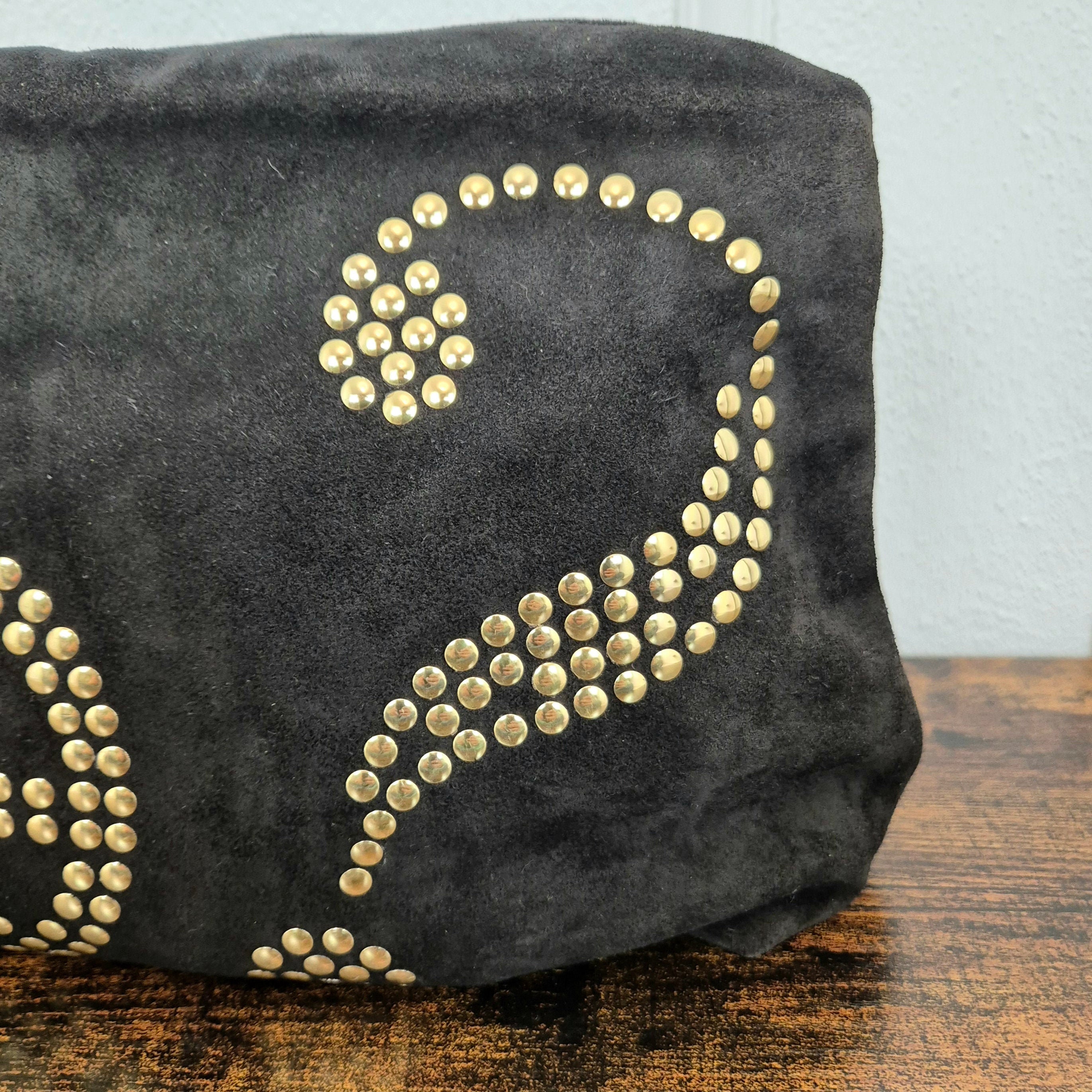 Moschino | Black Suede Vintage Clutch - Etsy