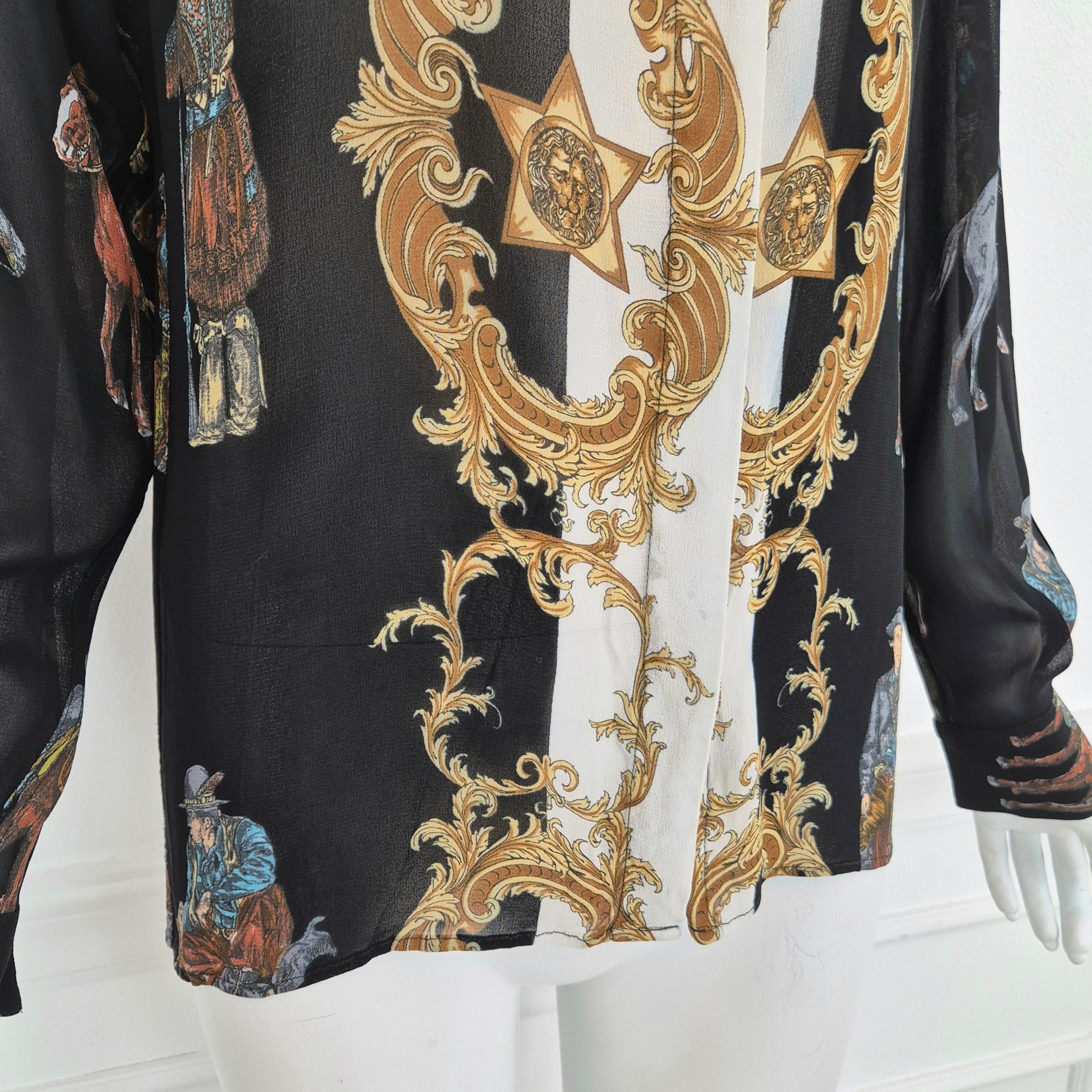 Versus Gianni Versace | Sheer Shirt With Print - Etsy