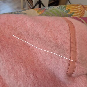 Courreges | Vintage pink wool and leather duffle coat image 10