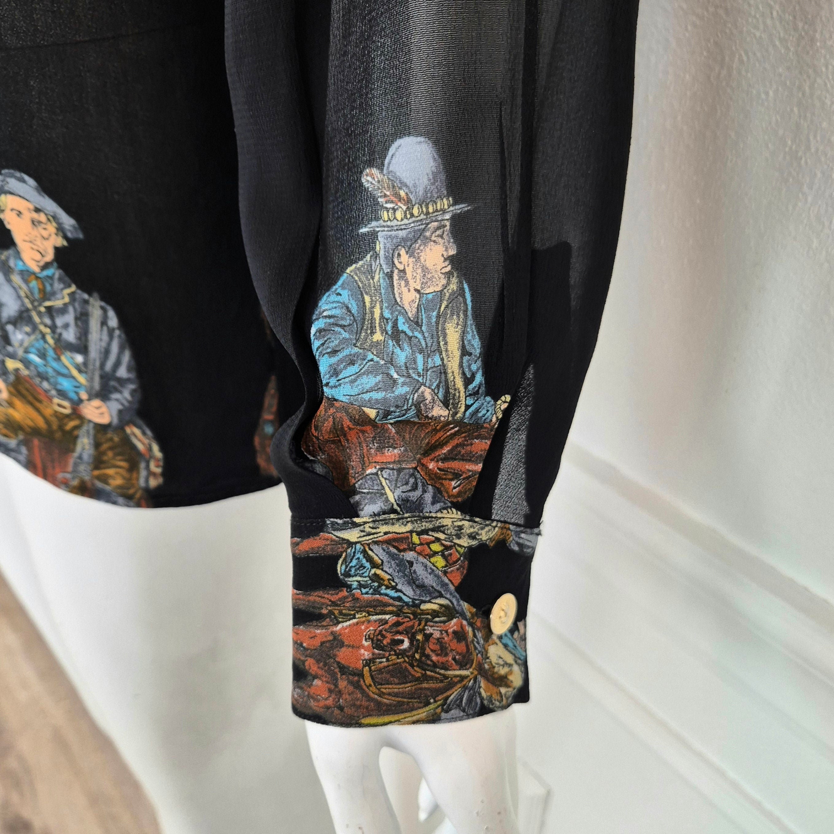 Versus Gianni Versace | Sheer Shirt With Print - Etsy