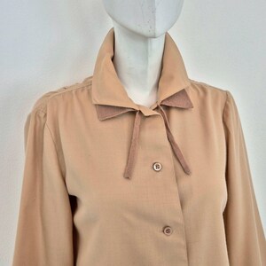 Courreges | Vintage beige wool double-collar shirt image 6