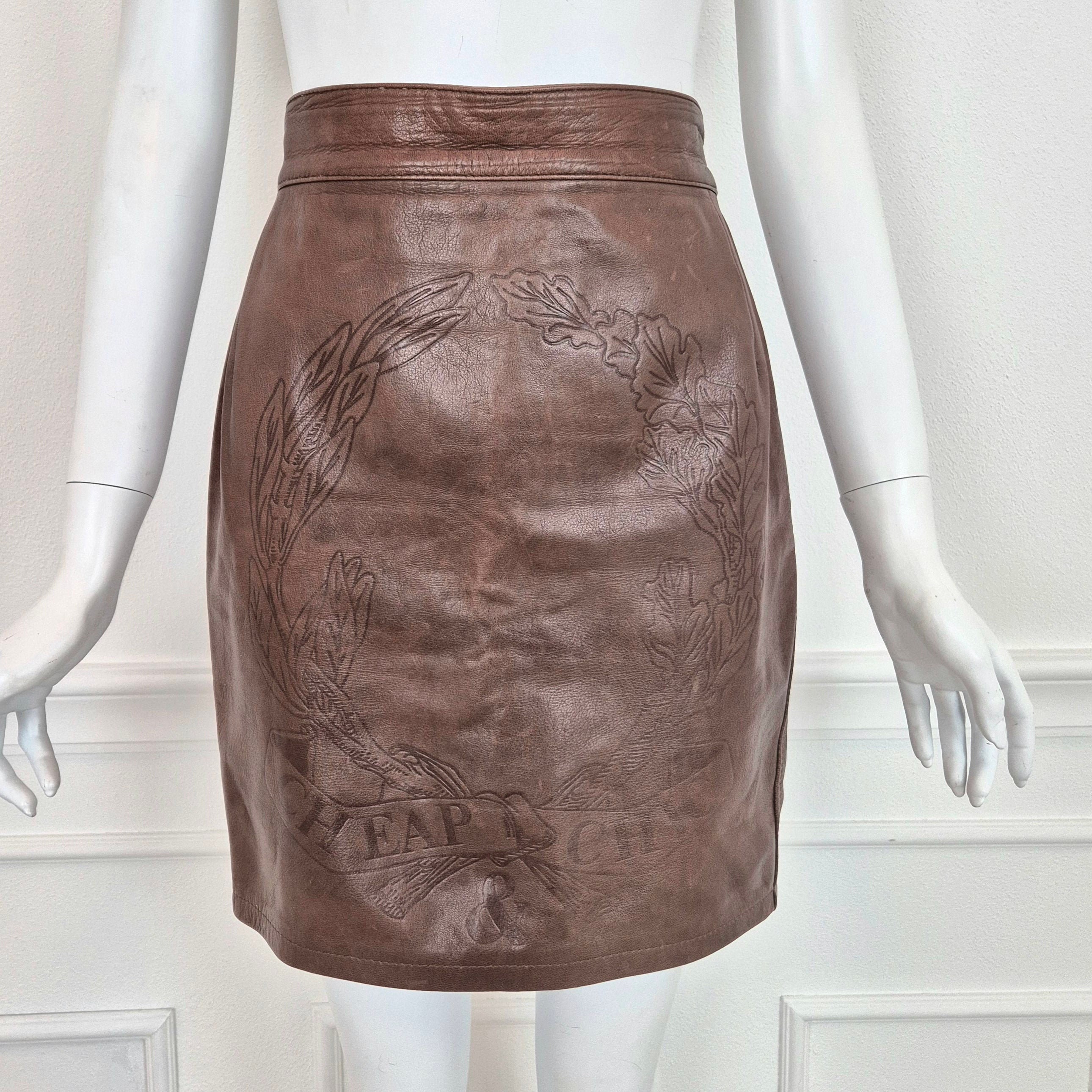 Moschino Leather Skirt, Moschino Cheap & Chic Vintage