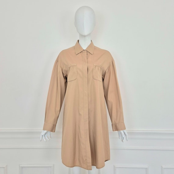 miu miu beige dress Pre-owned Miu Miu Panama Cotton Fit-And-Flare Dress // Pre-owned Miu Miu  Crochet Hobo Bag // Pre-owned Miu Miu Tyre Technical Fabric & Suede  Ballerinas #consignment #weho #beverlyhills #miumiu #ootd #stylist  #bagoftheday #shoesoftheday #