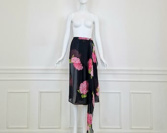 Valentino Boutique | Floral Print Silk Skirt