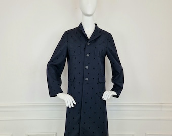 Comme des Garçons blue wool overcoat