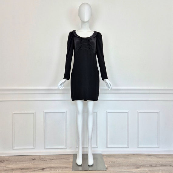 miu miu black dress long sleeve Long Sleeve Dress Black
