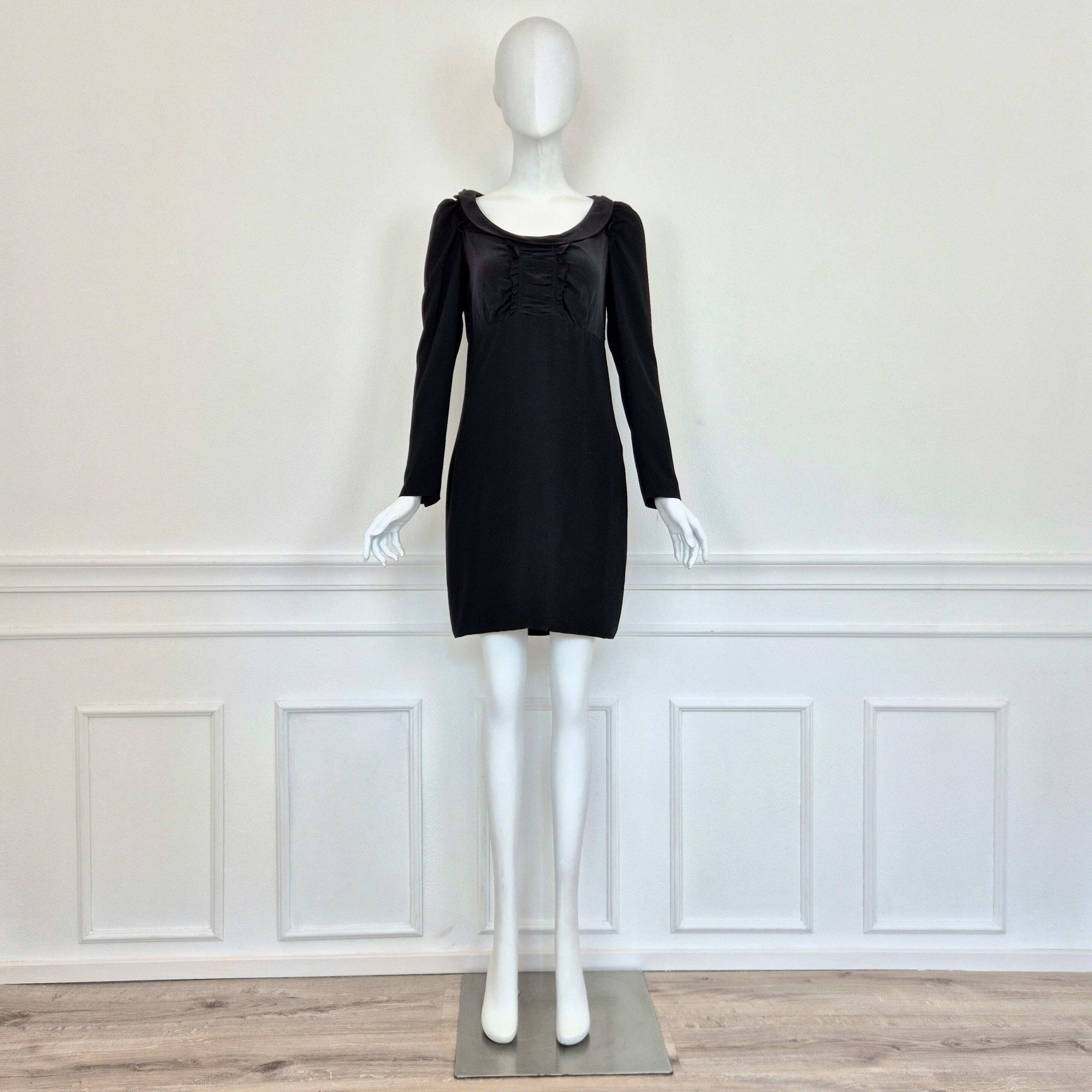 Miu Miu black dress with ruffles