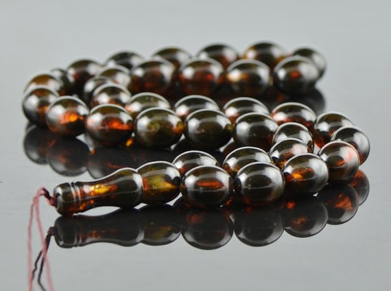 11x13mm beads, Mala prayer rosary, Modified amber, Baltic amber, Amber  beads, Kehribar rosary - Main Image