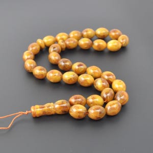 Prayer Beads, Muslim prayer beads, Amber Rosary, Pressed Amber, 33 beads, 33 prayer beads, Prayer rosary, Muslim gift idea, Rosary Beads