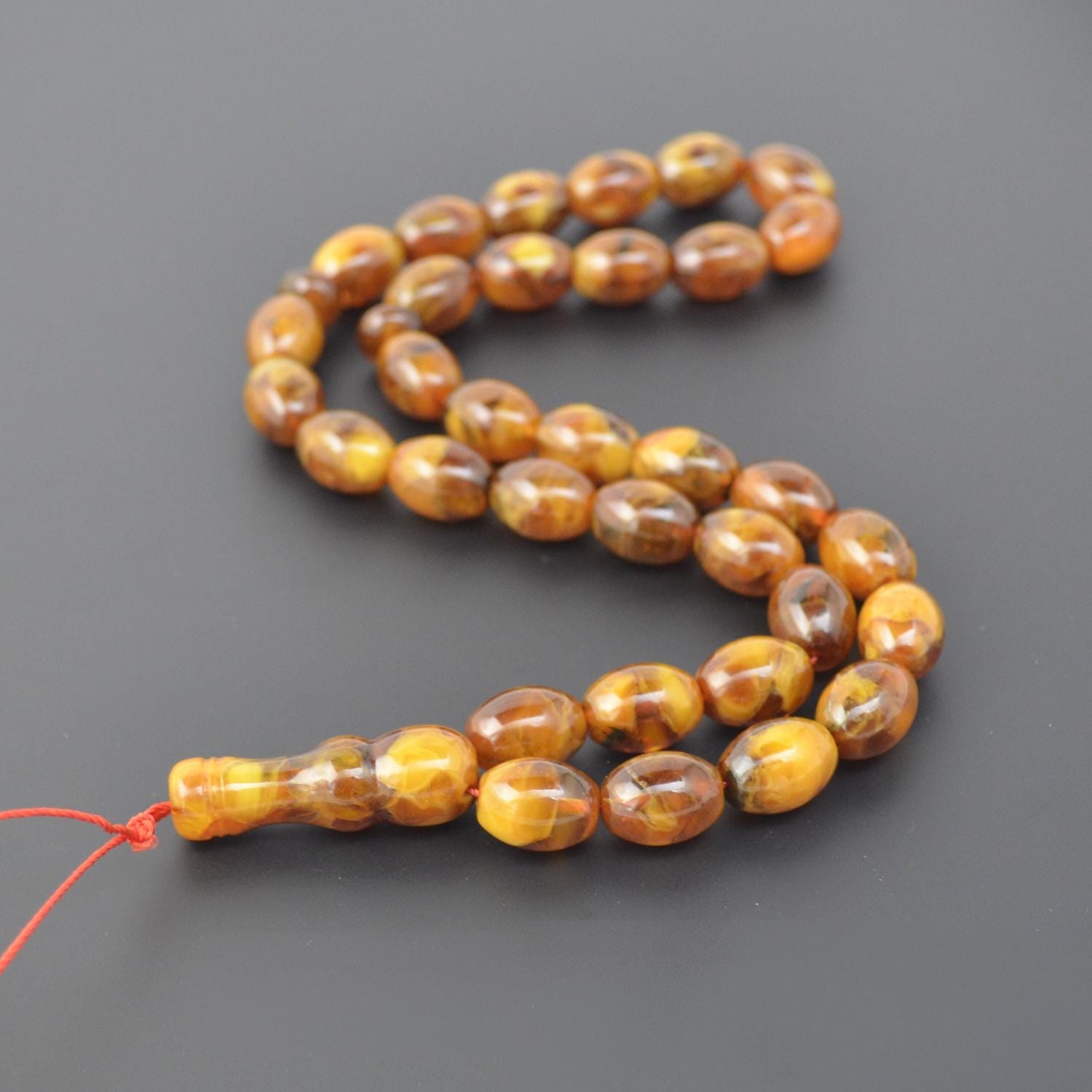 Amber Prayer Beads, Amber Rosary, Baltic Amber Muslim Prayer Beads