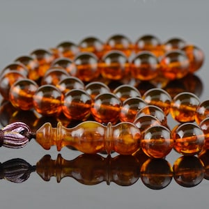 12mm Tesbih Kehribar, Misbaha Tesbih, Islamic rosary, Islamic gift, Ramadan gift, Modified amber