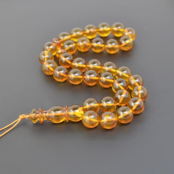 Amber Prayer Beads, Amber rosary, Authentic Baltic Amber Prayer Beads –  Unique Tesbih for Meaningful Ramadan Moments