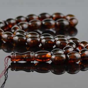 10x13mm amber rosary, Tesbih muslim, Turkish rosary, Turkish tesbih, Kehribar amber, prayer beads