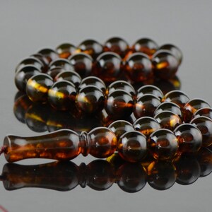 10mm round amber rosary, Misbaha tesbih, Mala prayer rosary, Rosaries gift idea