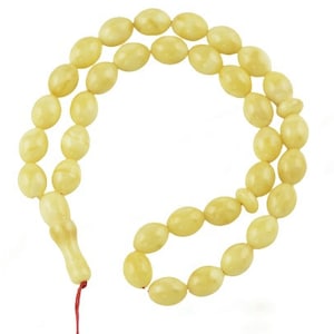Opaque matt amber rosary, Islamic Prayer beads, Kehribar tesbih, Modified amber rosary