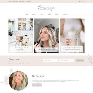 Sakura Premium WordPress Blog Theme ~ Minimalist Feminine ~ Fully Responsive ~ Easy Setup