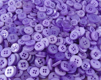 Lilac Small Mixed Buttons - Bulk/Job Lot/Scrapbooking/Card Making/Crafting