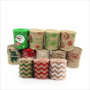 6CM Width Burlap Ribbbon Jute Hessian Ribbon Christmas Decor Rustic Country Party Supply Craft Supply DIY