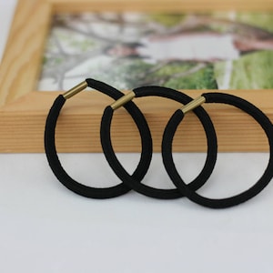 50PCS Elastics Hair Tie Headband Hair Strap with metal connector Ponytail holder for Hair Bows Accessory Hair Tie image 1