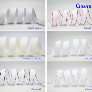100 yards, Grosgrain lint met draad Stitching, 35 kleuren verkrijgbaar, 6 breedten beschikbaar: 3/8&quot;, 5/8&quot;, 3/4 &#39;&#39;, 7/8 &#39;&#39;, 1&#39;&#39;, 1.5&#39;&#39;, Part one