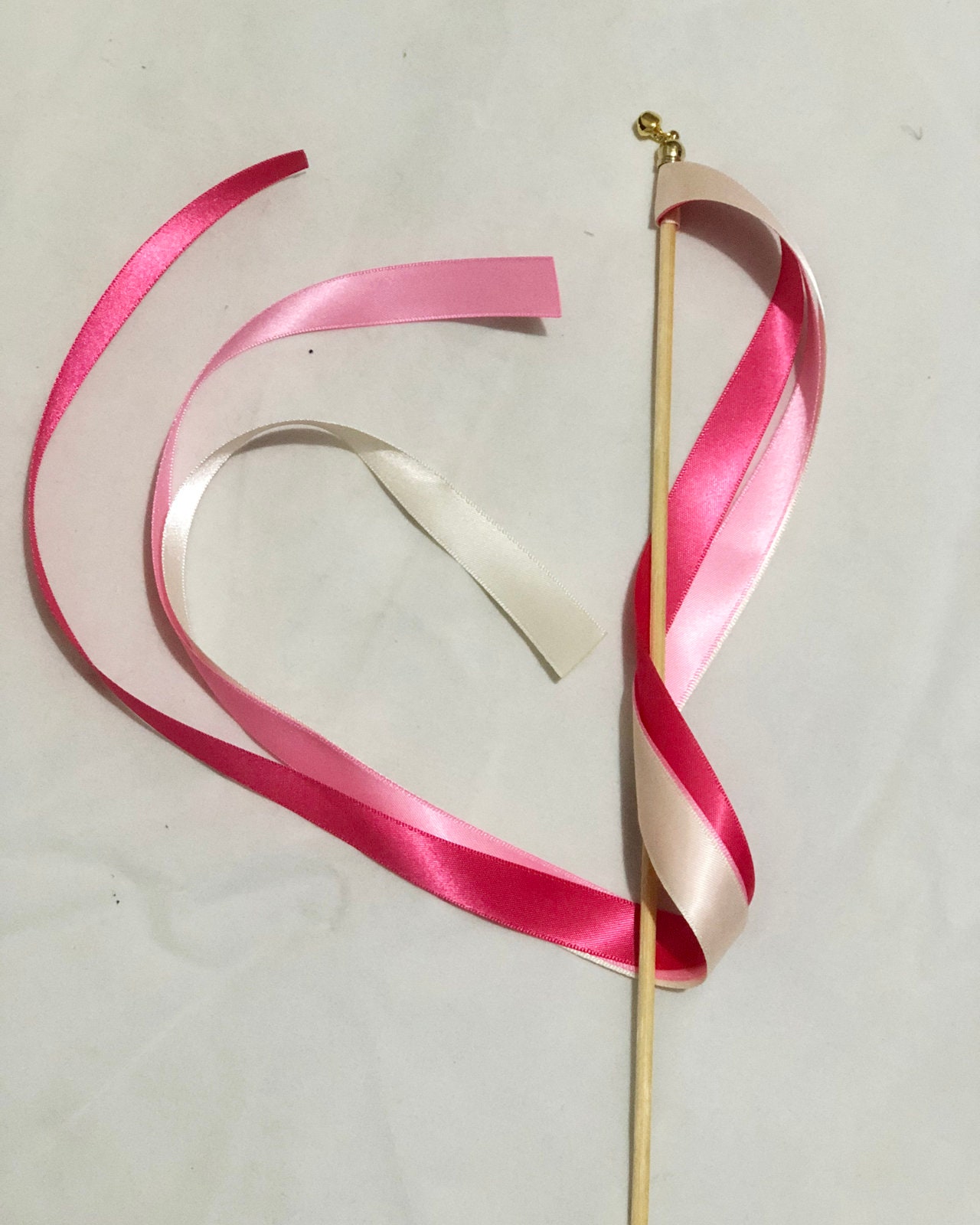 50PCS Ribbon Wands with triple ribbon and bell Party Wand Etsy