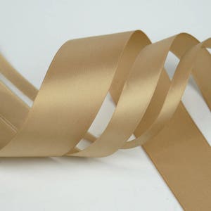100 yards, Single faced Satin Ribbon, Champagne, Lt. Brown,  7 widths, 1/4&quot;, 3/8&#39;&#39;, 1/2&#39;&#39;, 5/8&#39;&#39;, 3/4&quot;, 1&quot;, 2&#39;&#39;