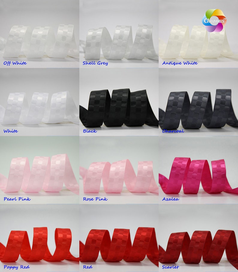 100 Yards, Dobby Ribbon, 21 Colors Available, 4 Widths Available: 3/8 ...