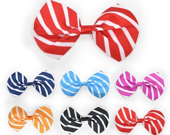 150 pieces ribbon of Stripes bow tie Finished product 6 mixed colors for HairBows supply Craft supply Gift wrapping