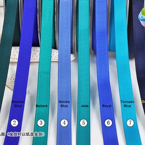10 Yards, 1/4", 3/8", 5/8'', 3/4'', 7/8'', 1‘’, Grosgrain Ribbon Teal ...