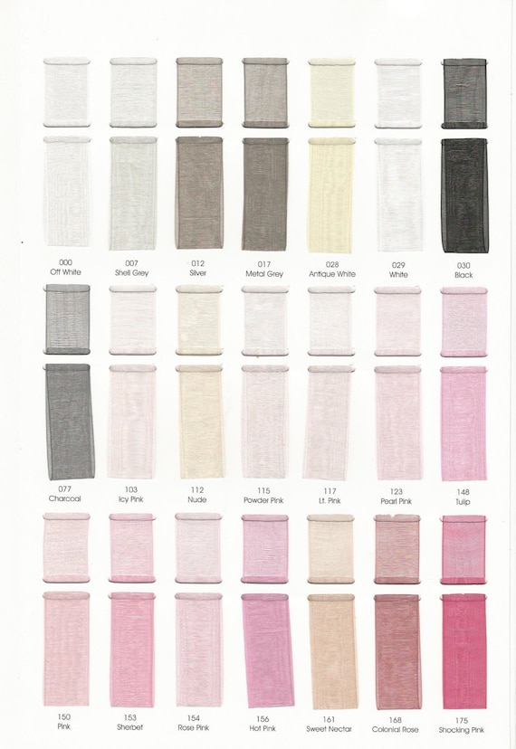 Grosgrain Ribbon Color Chart