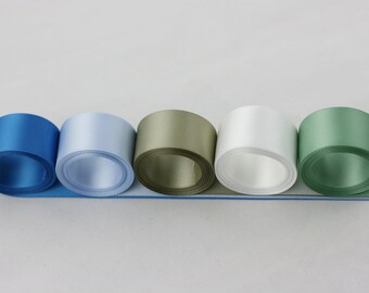 1''(25mm) Solid Satin Ribbon - Ribbon Grab Bag de 15 yardas, 3 yardas de longitud cada color Hairbow Supplies