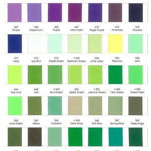 ColourfulLife, Physical COLOR CHART, Polyester Satin ribbon, 196 colors Available
