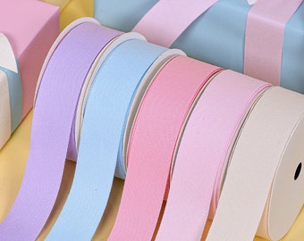 Cinta de algodón de 100 yardas, disponible en 24 colores, 1/4'', 3/8'', 5/8'' (16 mm), 7/8'' (22 mm), 1,5'' para regalo.