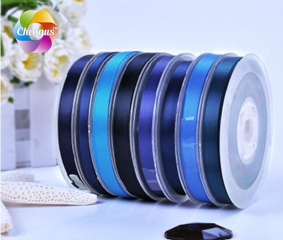 10 Yards, 1/4", 3/8", 5/8'', 3/4'', 7/8'', 1'' Satin Ribbon, Deep Blue II,  Dresden Blue Dress Ensign Blue Ink Blue Navy Batik Blue Military - Etsy