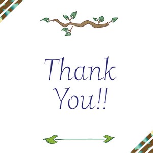 Thank you Card horizontal template