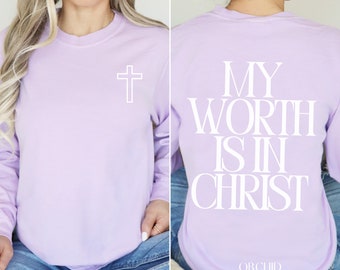 Christliche Hemden Komfort Farben Langarm Bibel Vers Religiöses mütterliches Geschenk für ihre christliche Mutter TShirt Christen T-Shirts Jesus Shirt