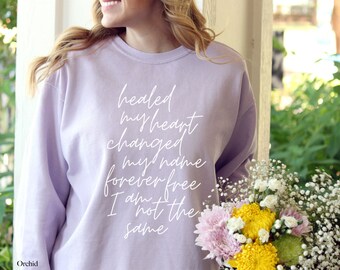 Christliches Sweatshirt Bibel-Vers-Shirt Jesus Rundhalsausschnitt Religiöses Kleid Christliche Hemden Geschenk für ihren christlichen Glauben Kleidung Taufe Geschenke